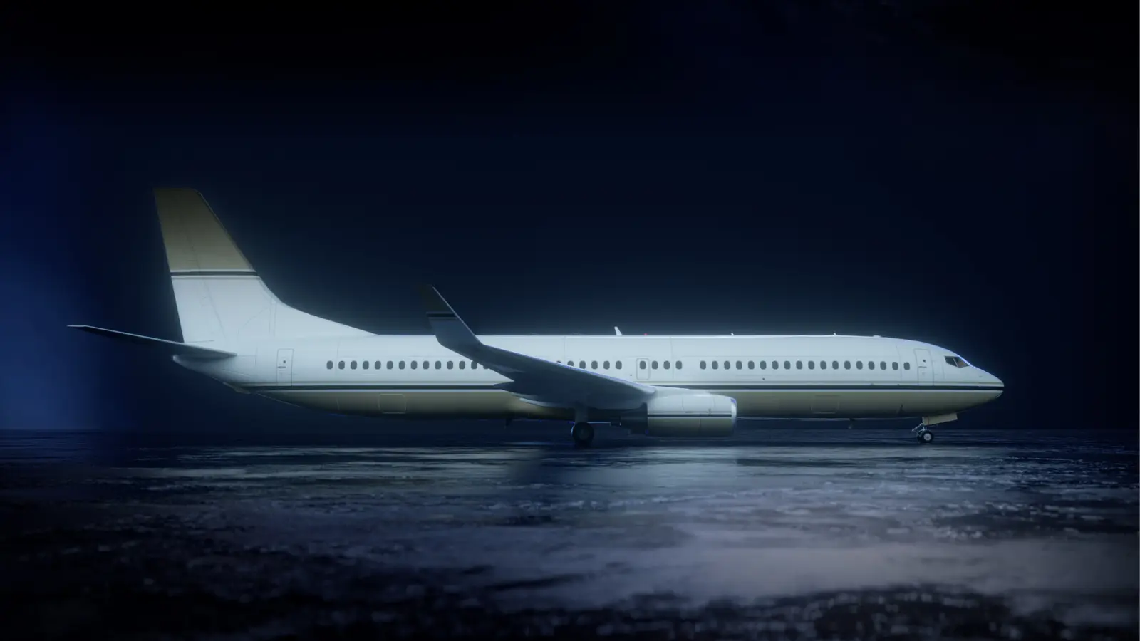 Boeing BBJ2 LY-CER operated by KlasJet, exterior