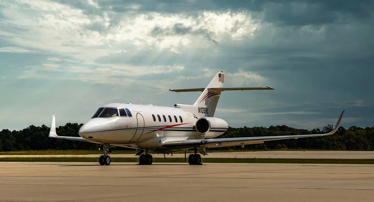 Beechcraft Hawker 800XP N108RL operated by Causey Aviation Service, Inc., exterior