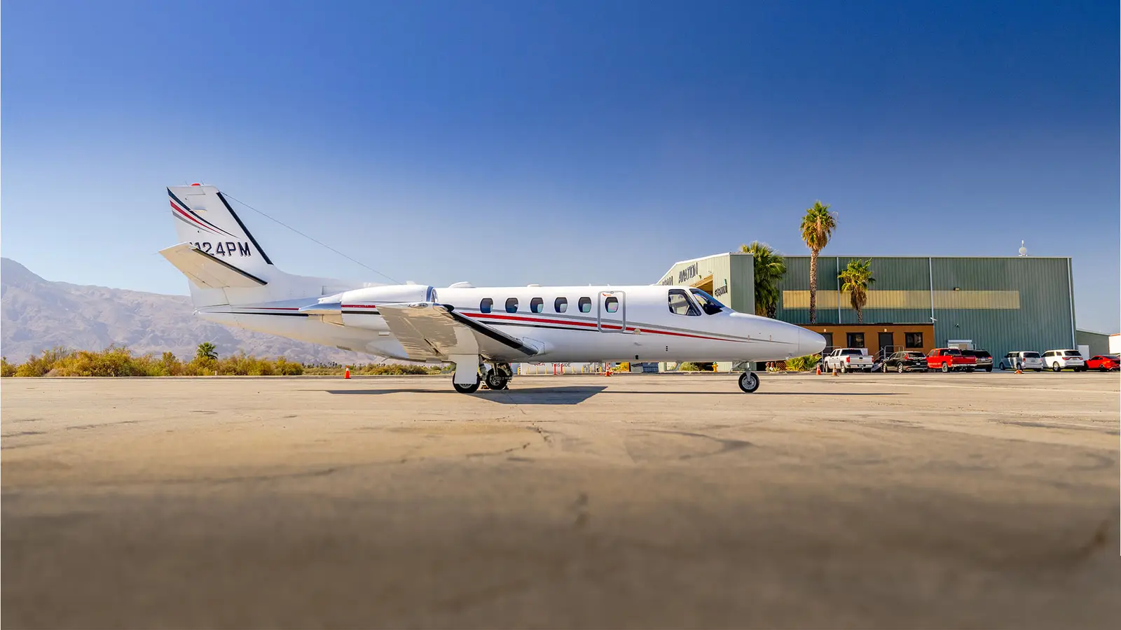 Cessna Citation Bravo N124PM operated by Southern Sky Aviation, LLC, exterior