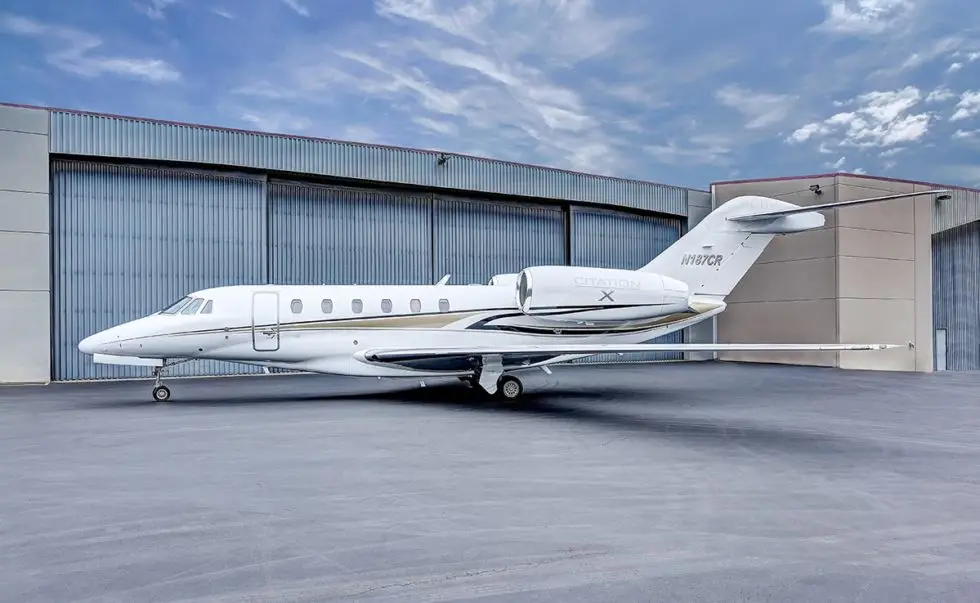 Cessna Citation X N187CR operated by Erin Air, Inc., exterior