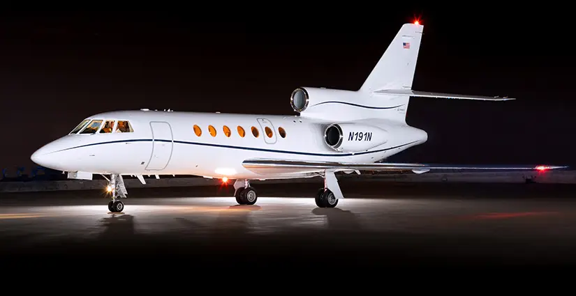 Dassault Falcon 50EX N191N operated by Lyon Aviation, Inc., exterior