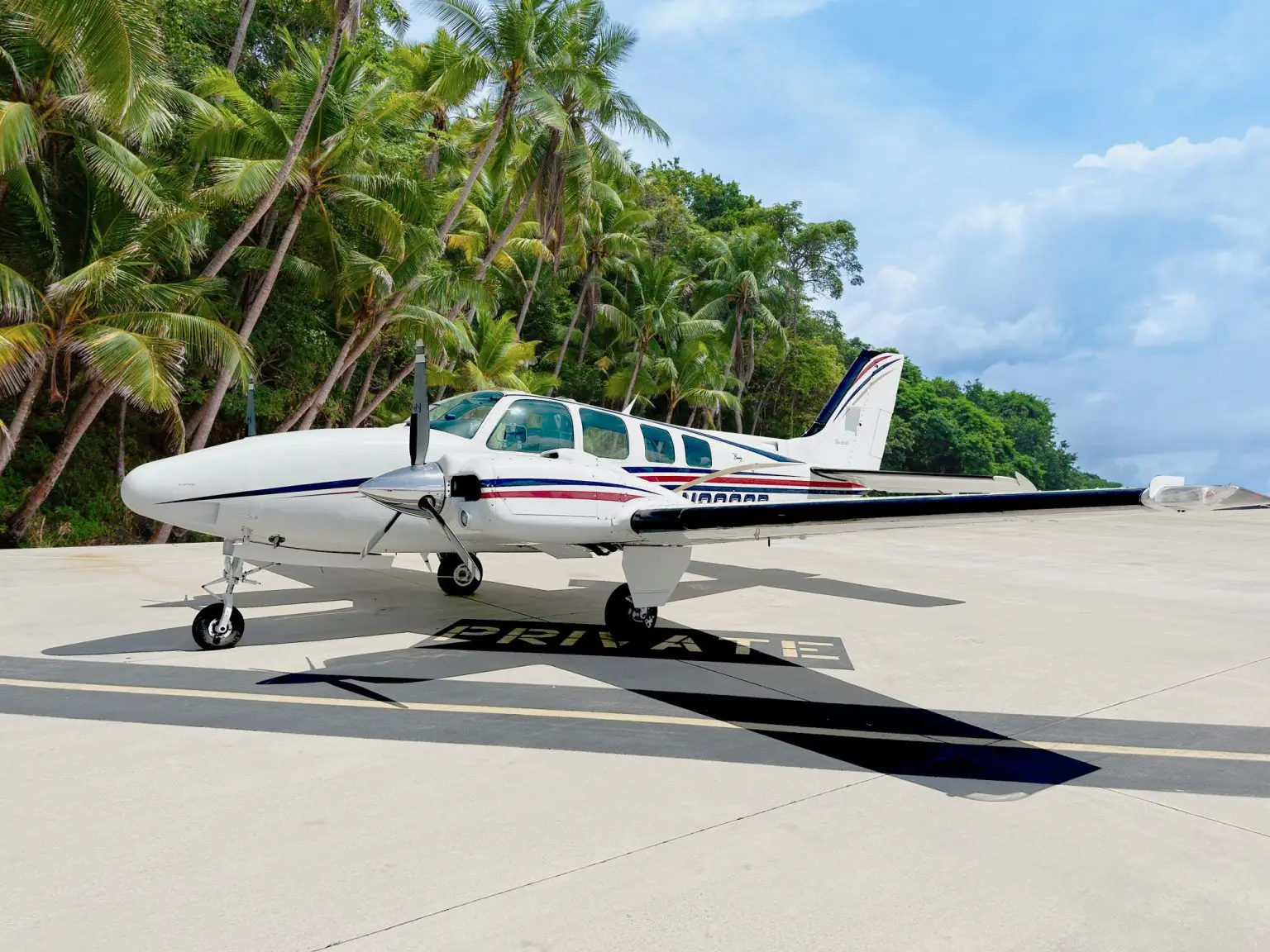 Beechcraft 58 Baron N3066D operated by Plane Travel, Inc., exterior