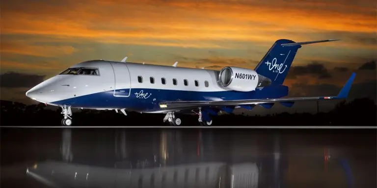 Bombardier Challenger 601 N601WY operated by Plus One Air, exterior