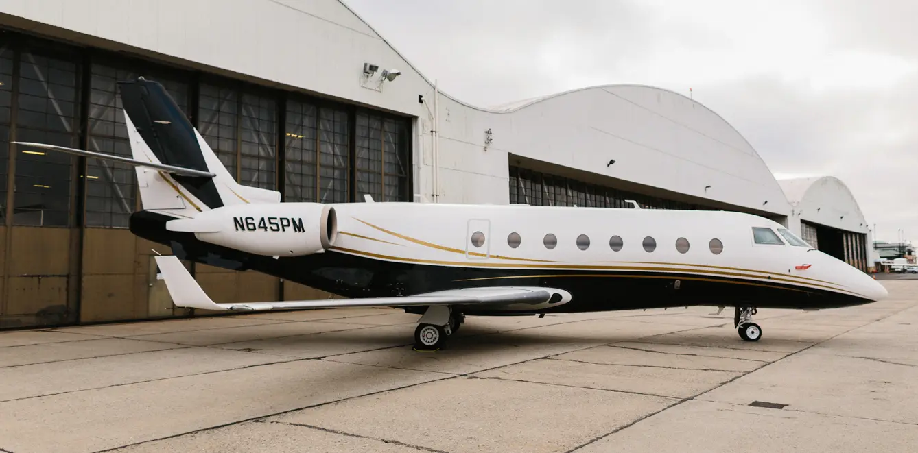 Embraer Legacy 600 N645PM operated by Aircraft Services Group, Inc., exterior