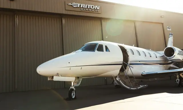 Cessna Citation XLS+ N650DR operated by Triton Airways, LLC, exterior
