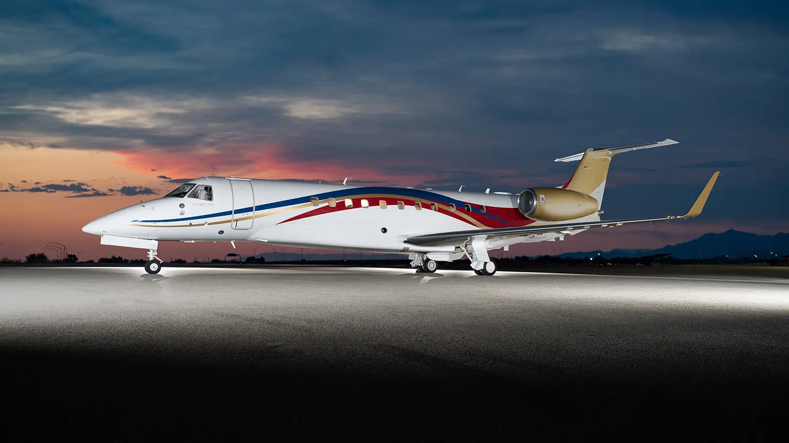 Embraer Legacy 650 N650TB operated by Western Air Charter, Inc, exterior