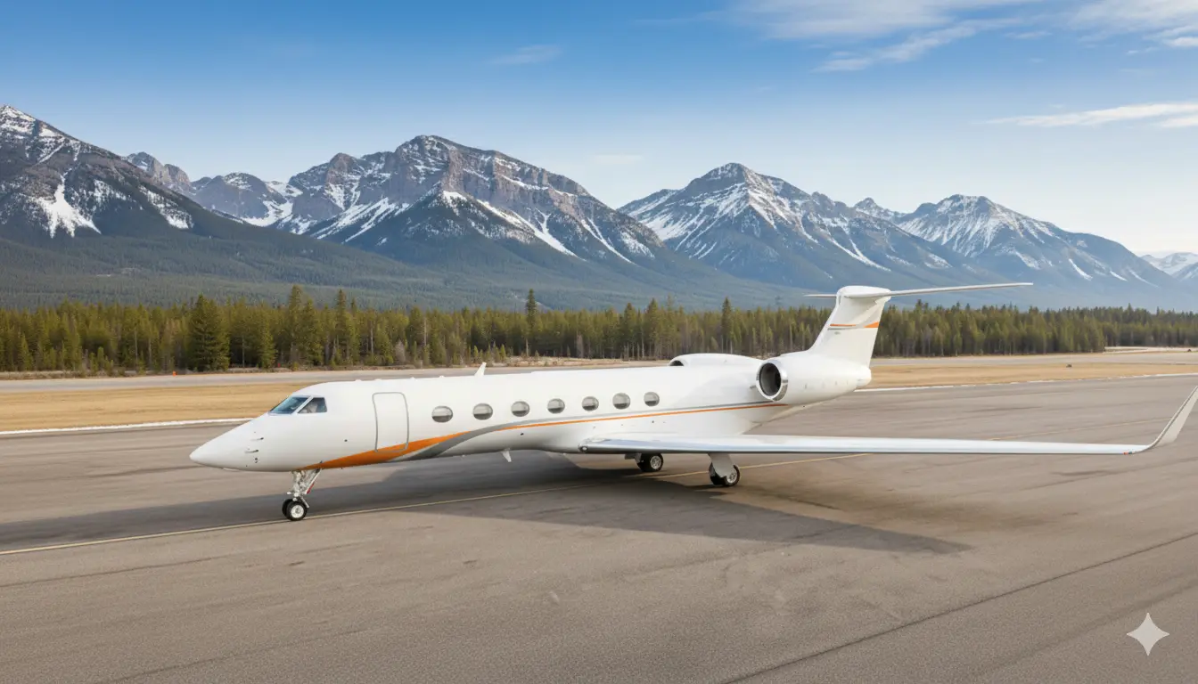Gulfstream G550 N727TE operated by FL Aviation, exterior
