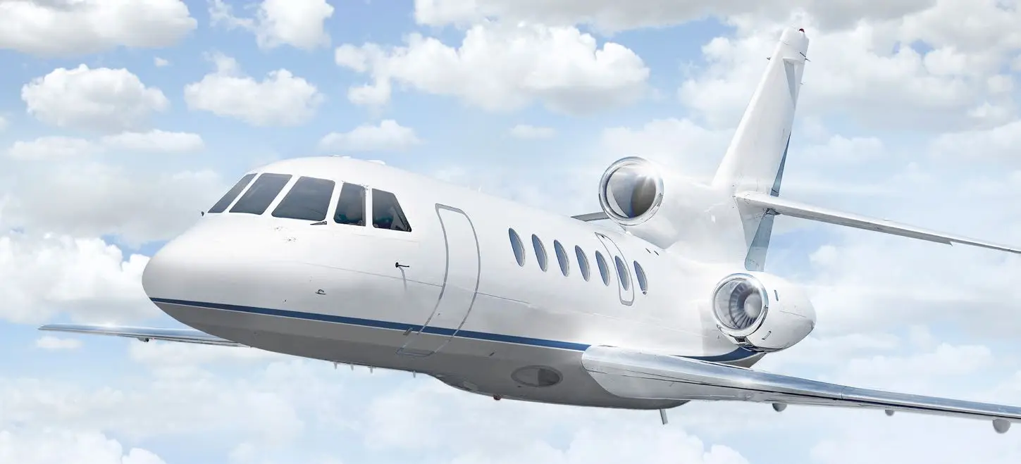 Dassault Falcon 50 N77ME operated by True Aviation Charter Services, exterior