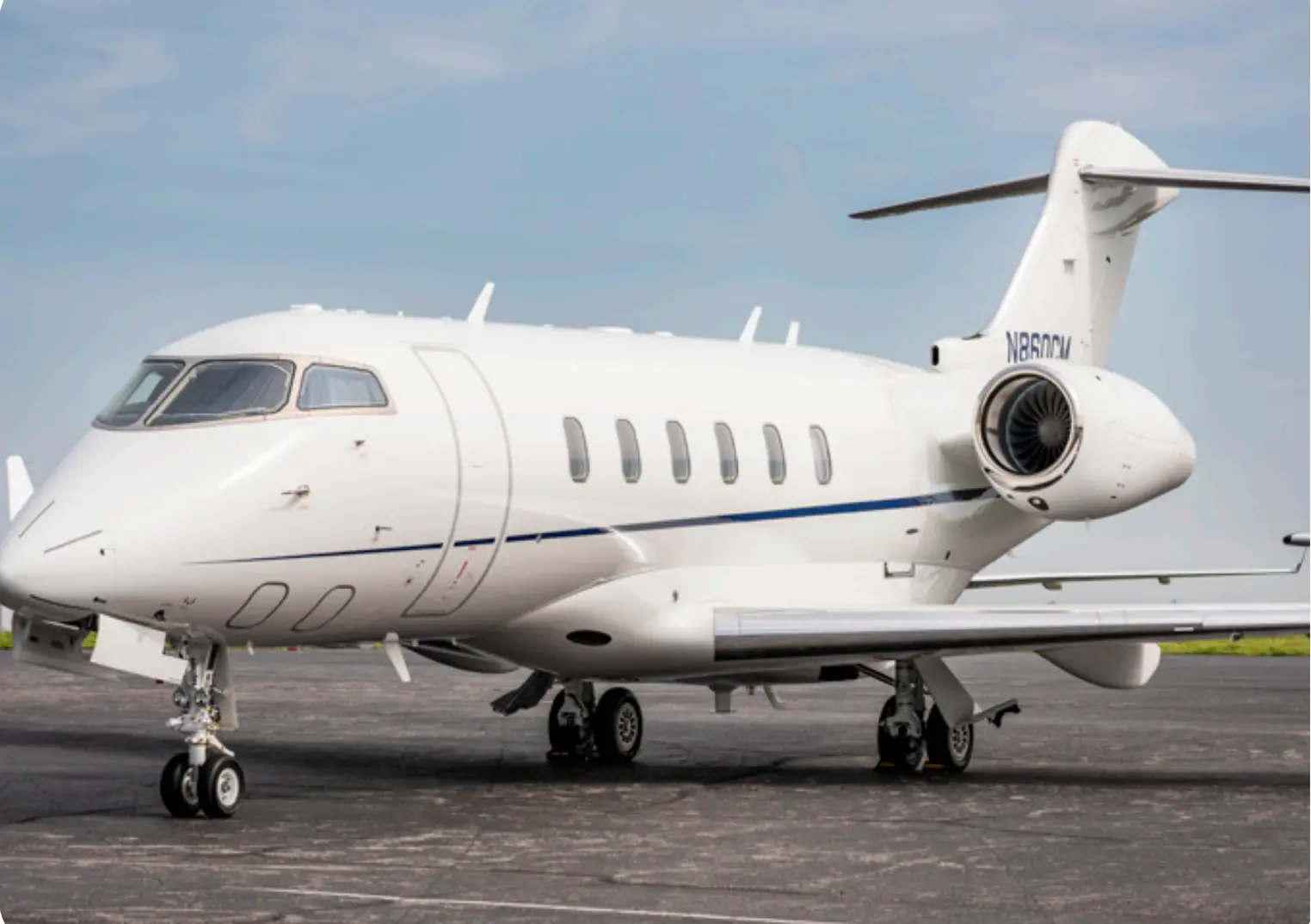Bombardier Challenger 3500 N860CM operated by JetRight, exterior