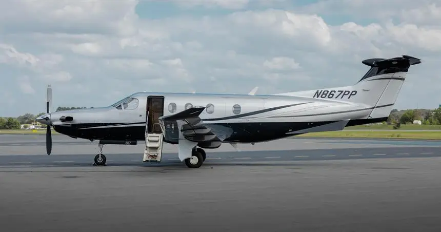 Pilatus PC-12/47 N867PP operated by Charter Jet Transport, Inc., exterior