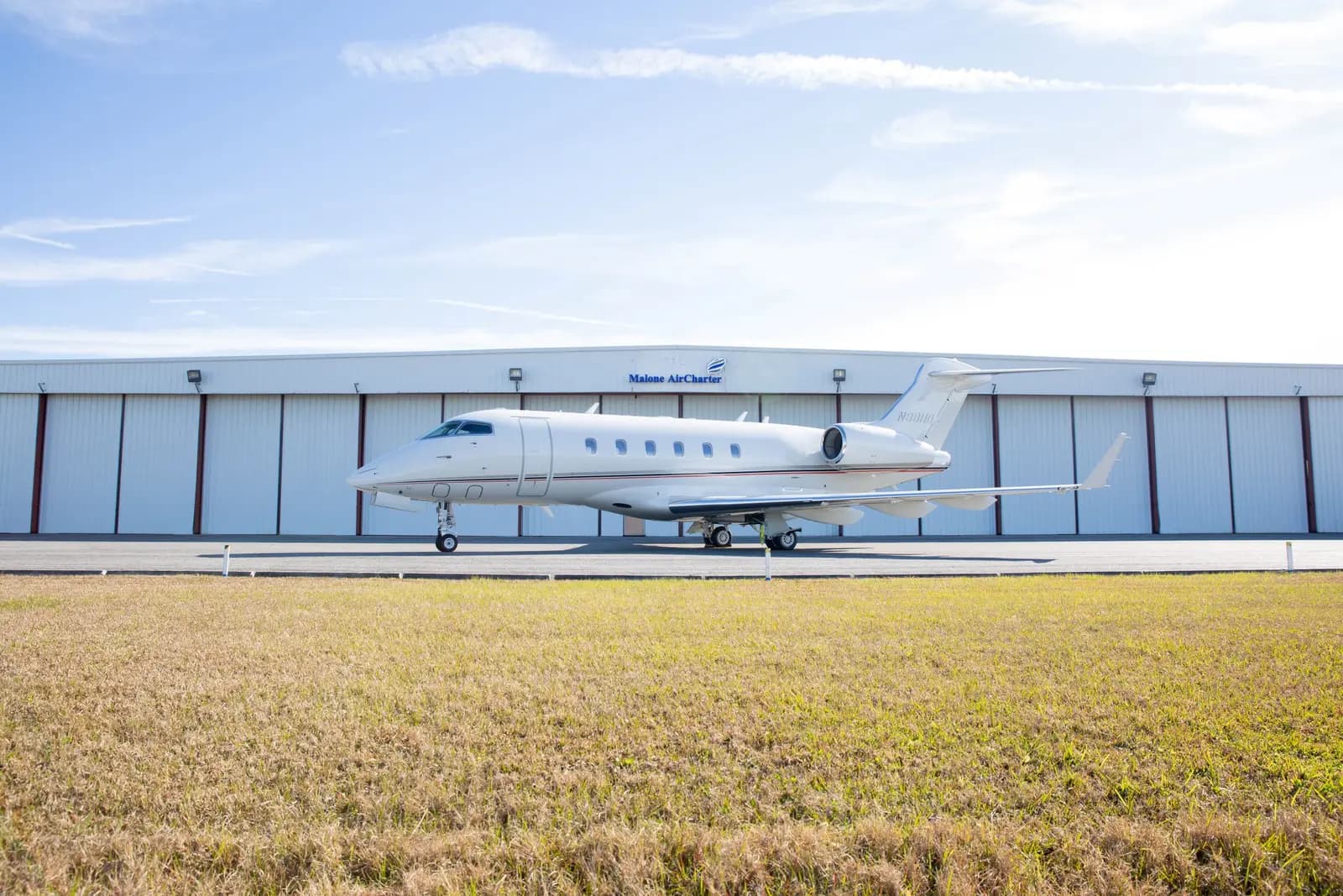 Bombardier Challenger 300 N88HD operated by Malone AirCharter, Inc., exterior