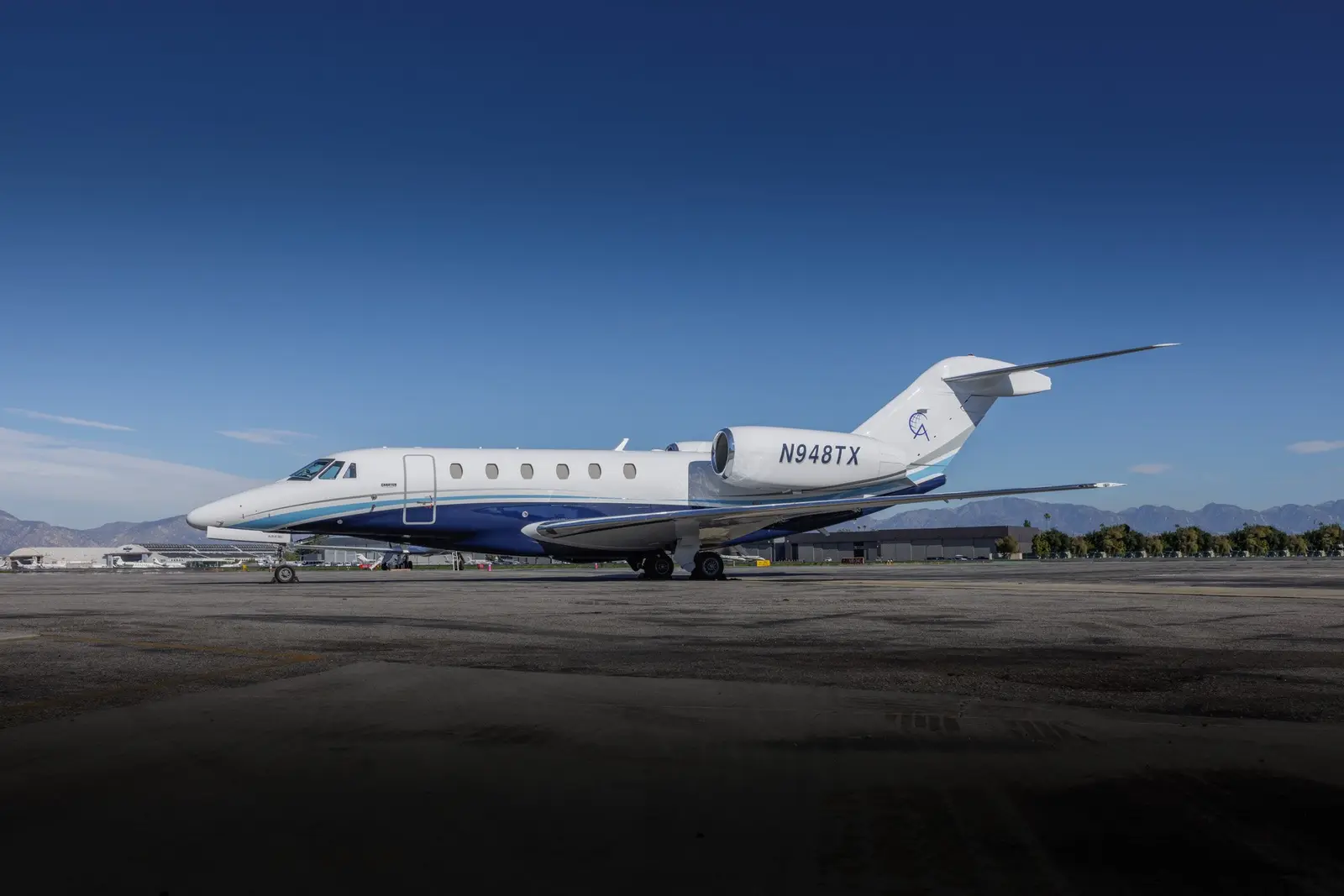 Cessna Citation X N948TX operated by Charter Airlines, LLC, exterior