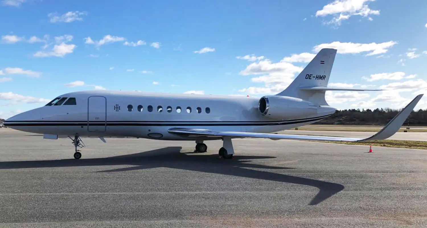 Dassault Falcon 2000LX OE-HMR operated by MHS Aviation GmbH, exterior