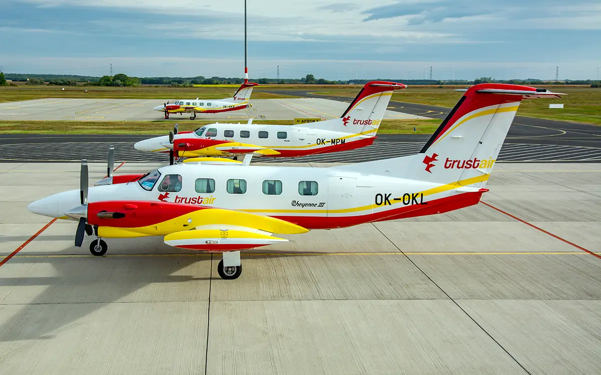 Piper PA-42-720 Cheyenne III OK-MPM operated by TrustAir Aviation, exterior