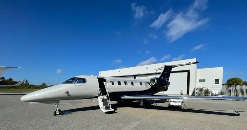 Embraer Phenom 300 OK-STS operated by Queen Air, exterior