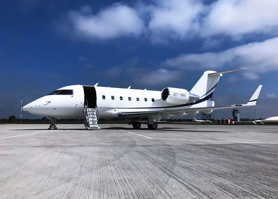 Bombardier Challenger 604 OY-INV operated by Flexflight Group, exterior