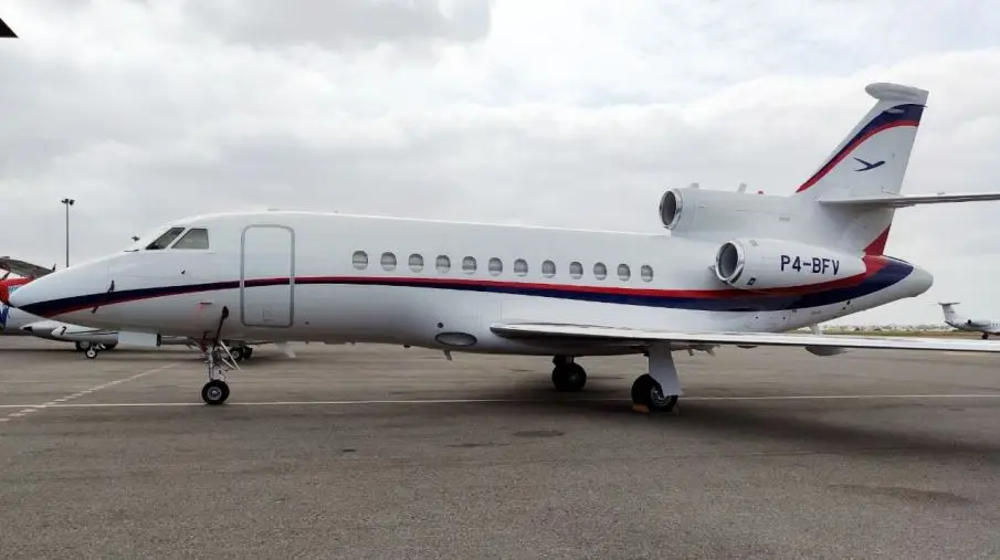 Dassault Falcon 900B P4-BFV operated by Bestfly Aircraft Management, exterior