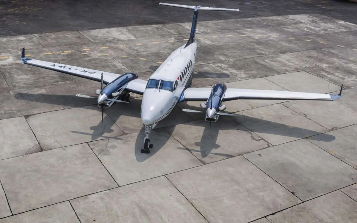 Beechcraft King Air 350iER PK-TWX operated by Transwisata Prima Aviation, exterior