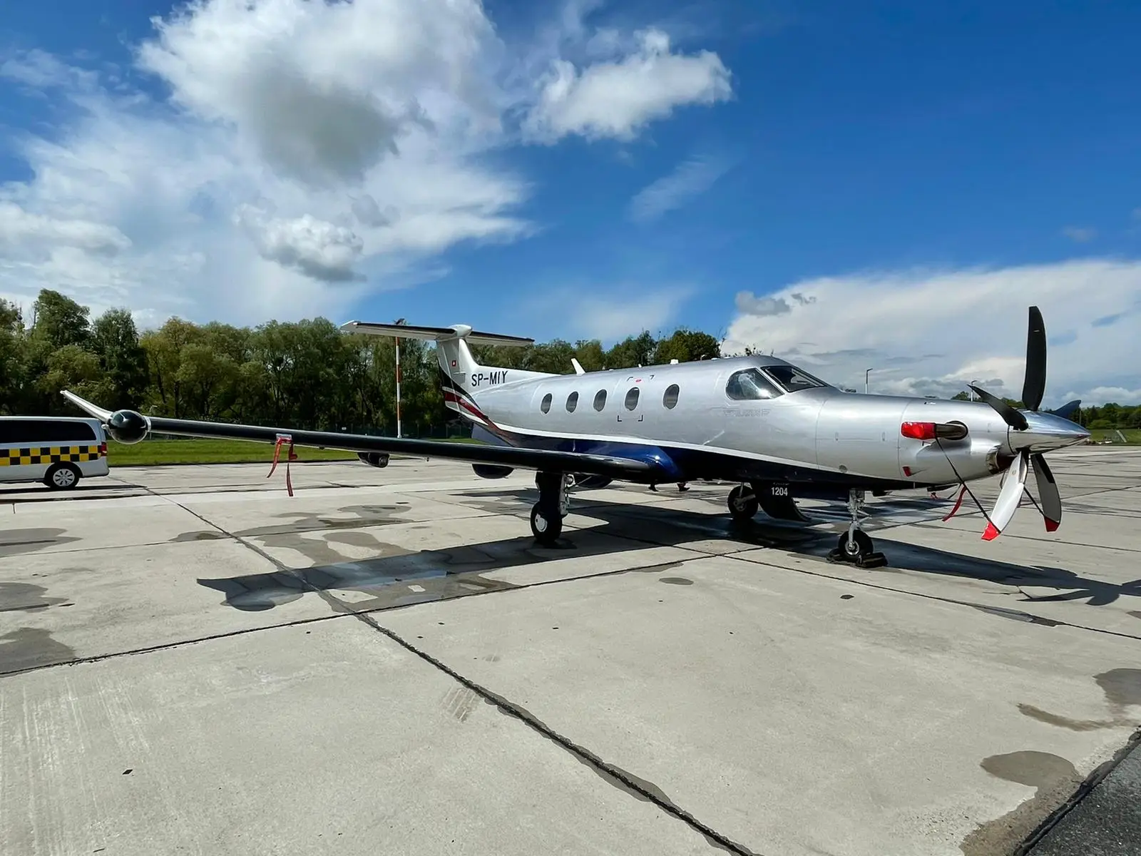 Pilatus PC-12/47 NG SP-MIY operated by SD Aviation, exterior