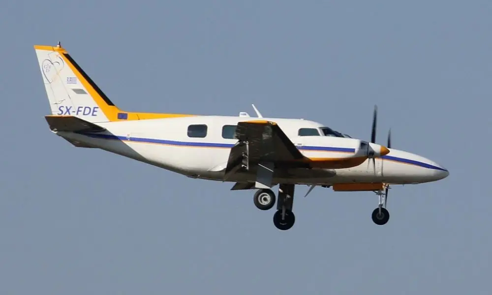 Piper PA-31P SX-FDE operated by Life Line Aviation, exterior