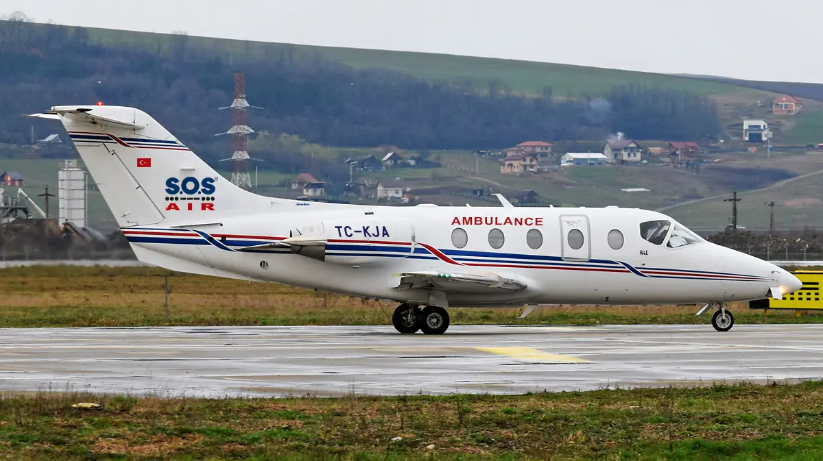 Beechcraft Hawker 400XP TC-KJA operated by SOS International Ambulance Service A.S, exterior
