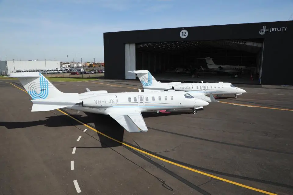 Bombardier Learjet 45 VH-LJX operated by Jet City Pty Ltd., exterior