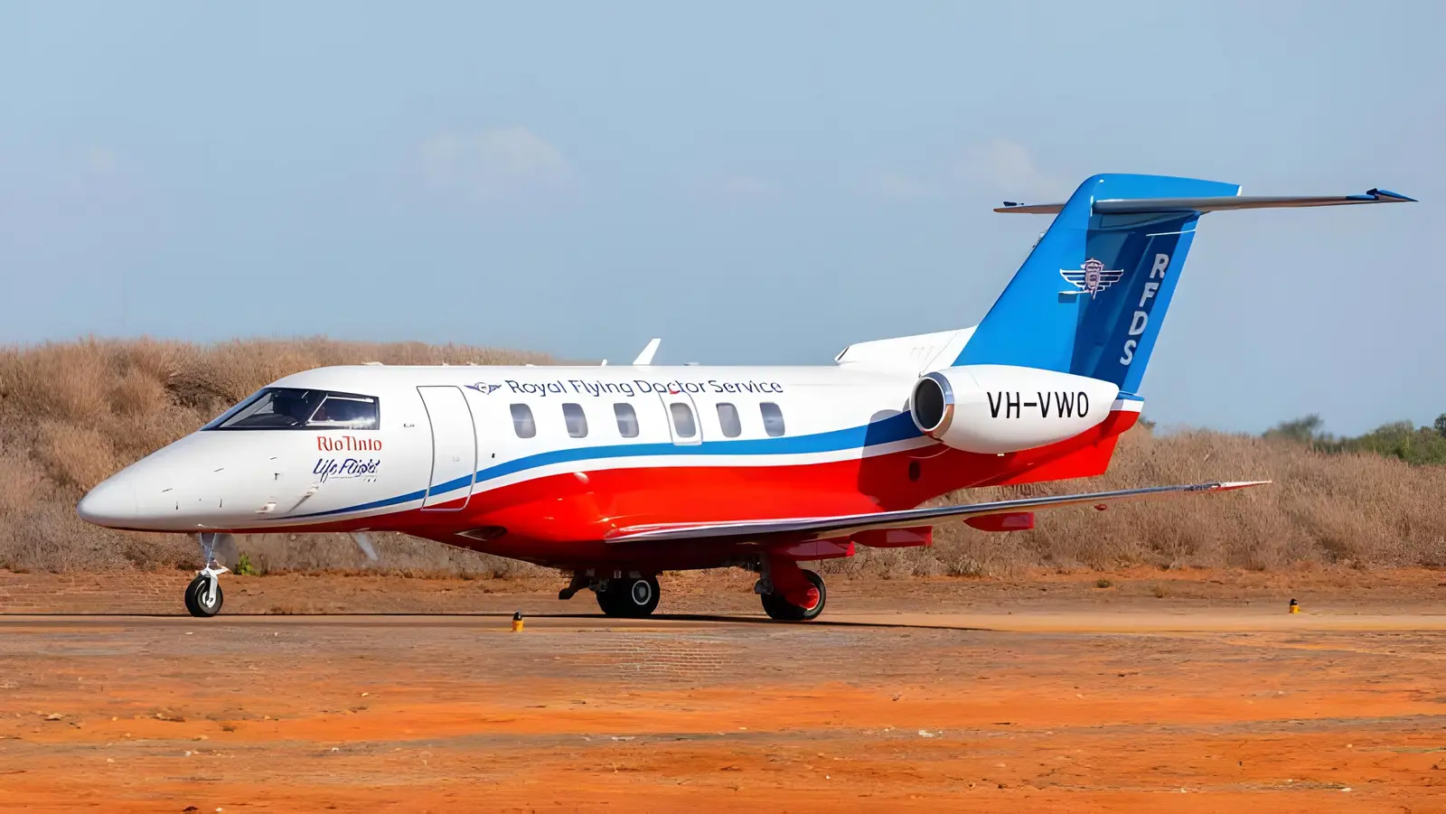 Pilatus PC-24 VH-VWO operated by Royal Flying Doctor Service, exterior