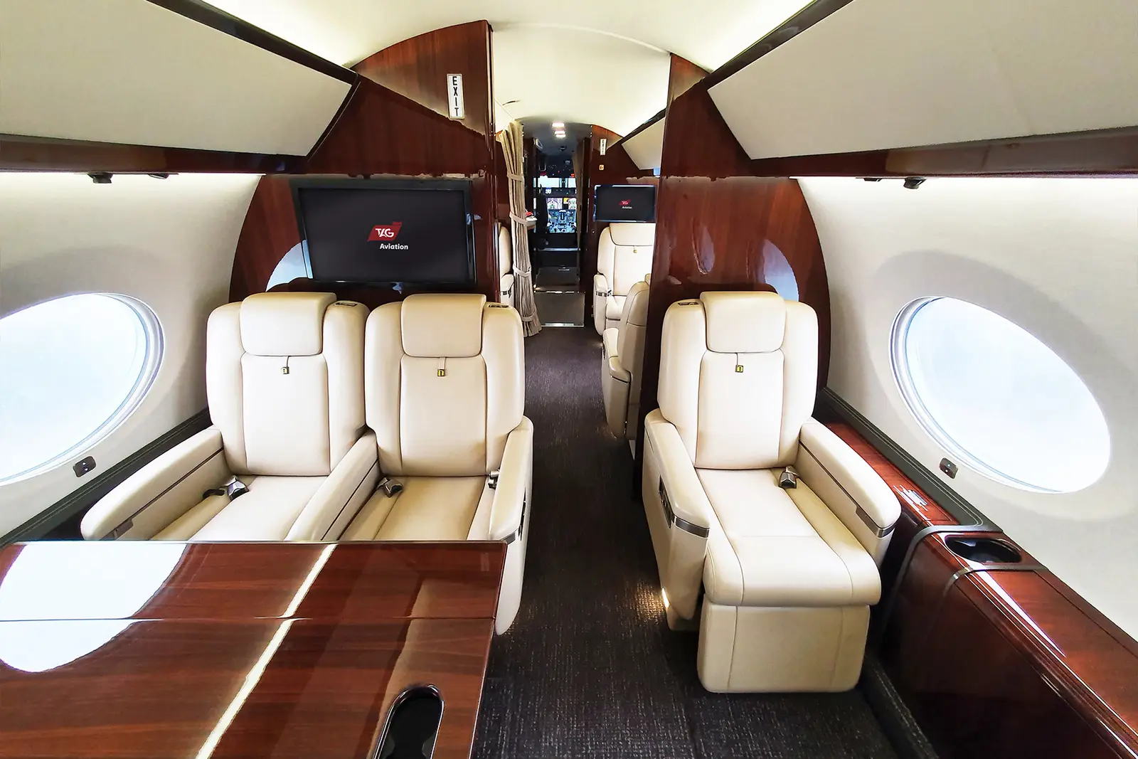 Gulfstream G650ER VP-CXX operated by TAG Aviation, exterior