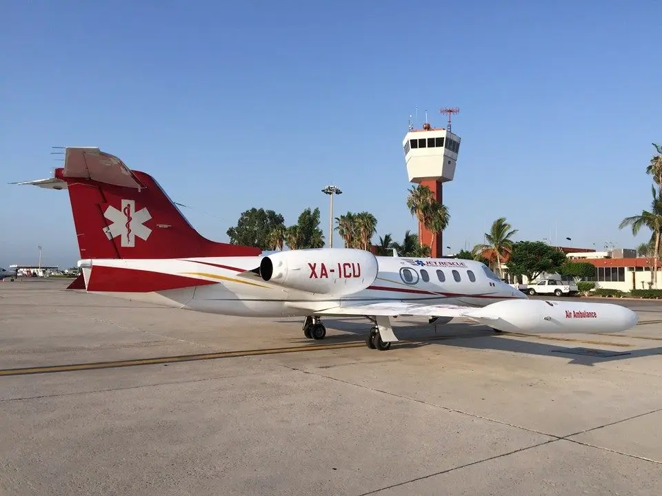 Bombardier Learjet 35A XA-ICU operated by Jet Rescue Air Ambulance, exterior