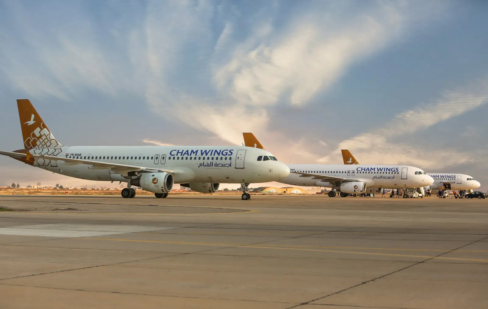 Airbus A320-200 YK-BAB operated by Cham Wings Airlines, exterior