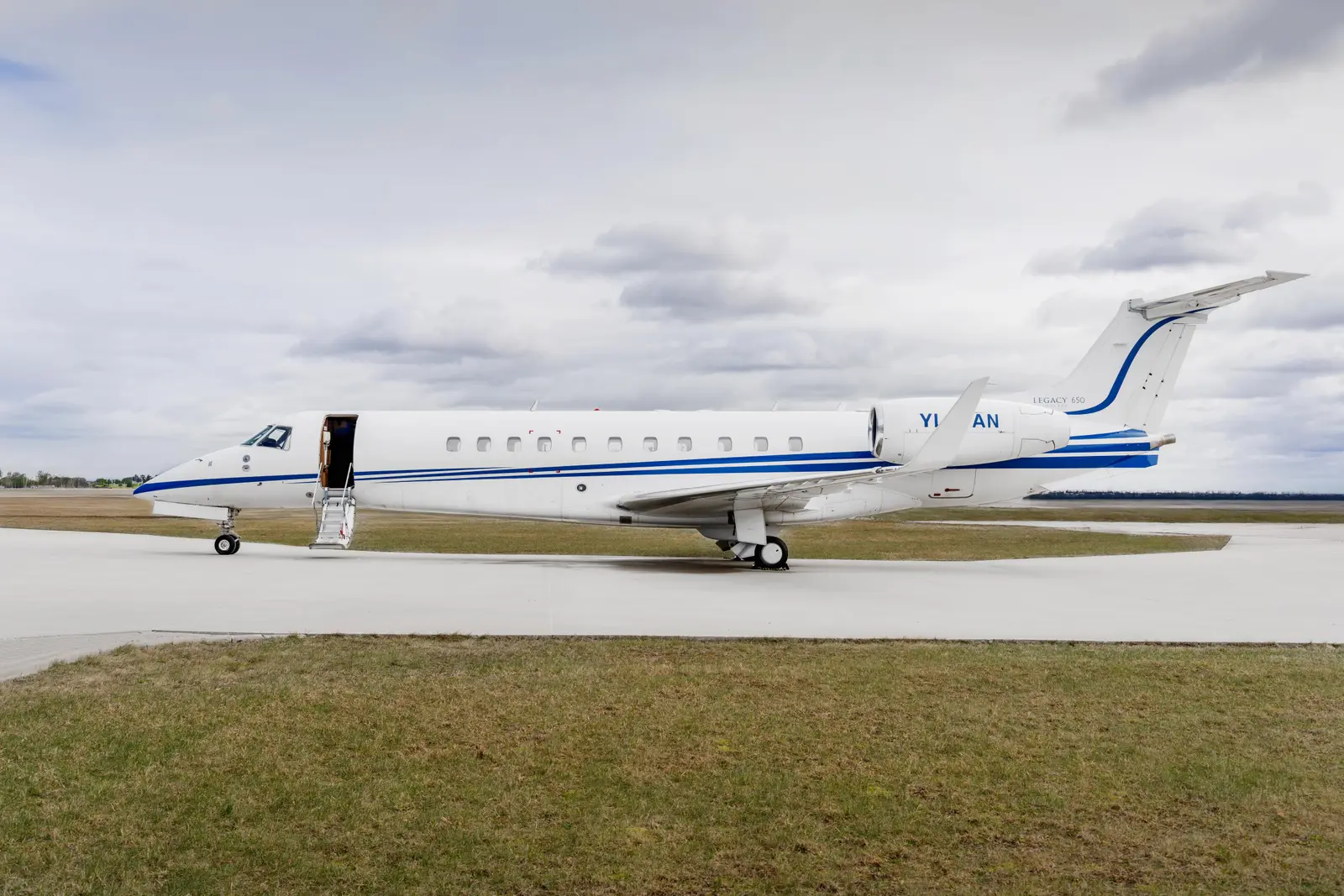 Embraer Legacy 650 YL-DAN operated by Union Aviation, exterior