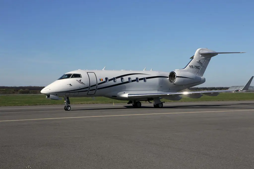 Bombardier Challenger 300 YR-TRC operated by Toyo Aviation, exterior