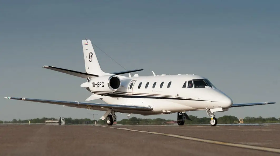 Cessna Citation XLS+ YU-SPC operated by Prince Aviation, exterior