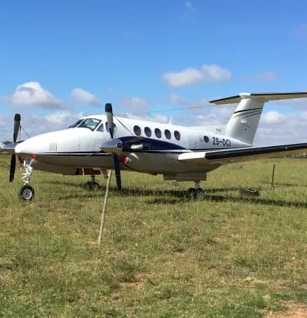 Beechcraft King Air 200 ZS-OCI operated by MS Aviation South Africa, exterior