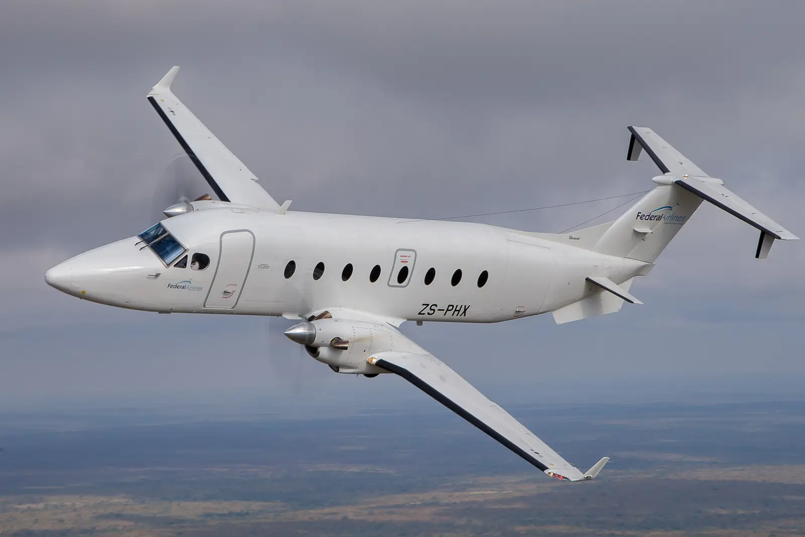 Beechcraft 1900D ZS-PHX operated by Federal Airlines, exterior
