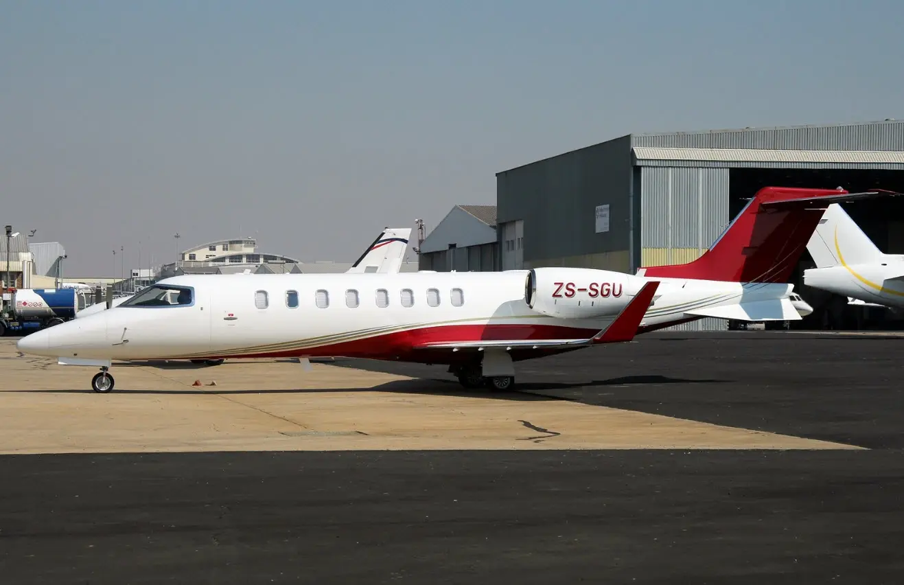 Bombardier Learjet 45 ZS-SGU operated by Comair Flight Services CFS, exterior